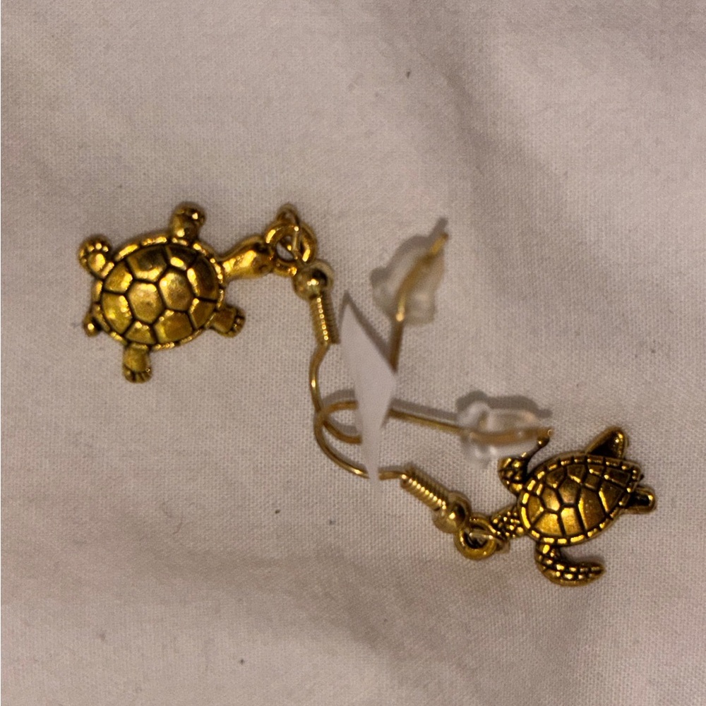 Neiman Marcus Gold Turtle Earrings